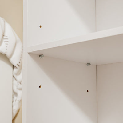 SoBuy KSB02-W, Freestanding Open Wardrobe with Shelves, Narrow Cupboard, White, 55x25x187cm - view 7