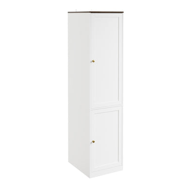 SoBuy KSB03-W, 2 Door Wardrobe with Hanging Rod, Flat Pack Freestanding, White, 45x55x187cm - view 1