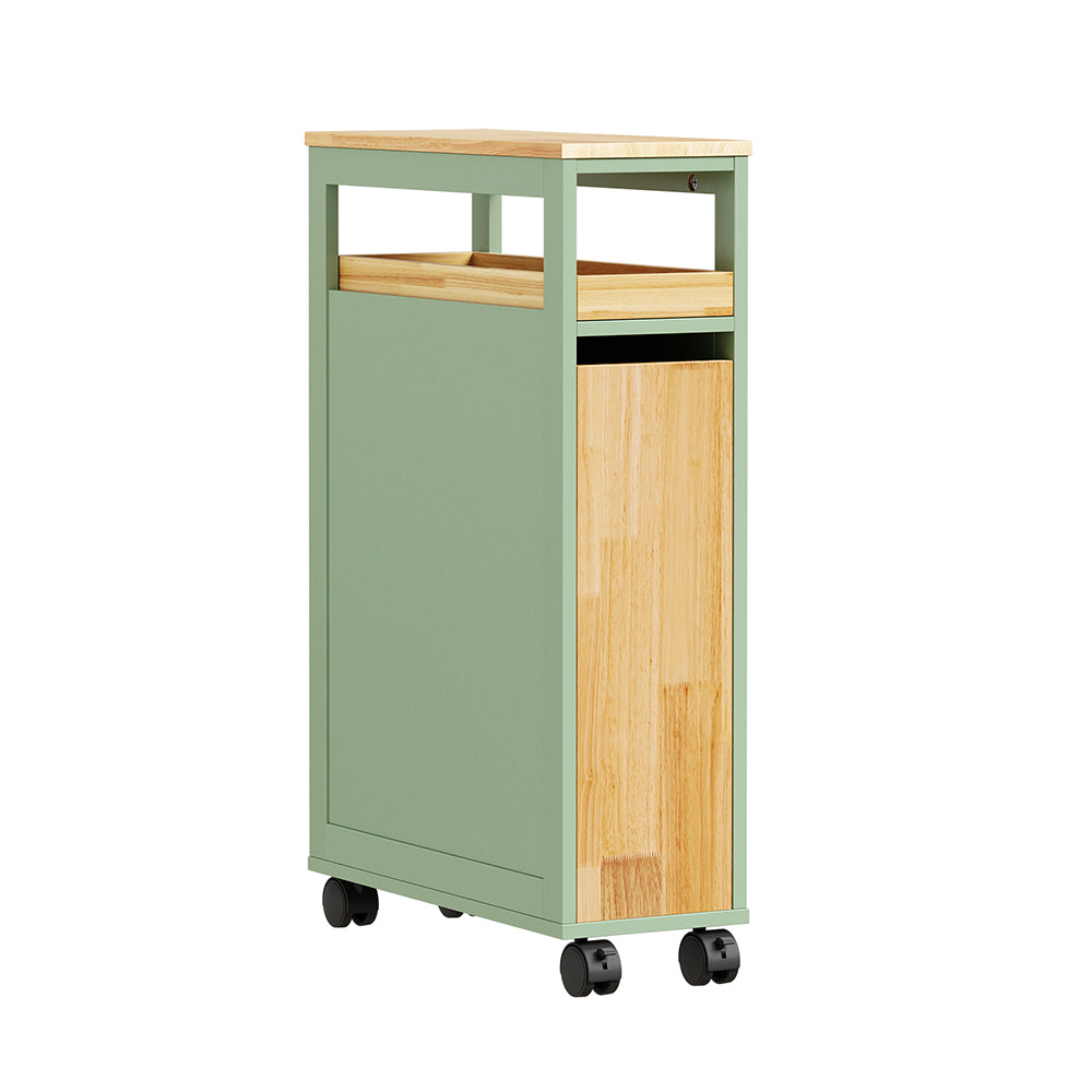 SoBuy NSR14-GR, Slim Roll Cart with Drawers for Toilet & Bathroom, Green, 50x20x79cm - view 1