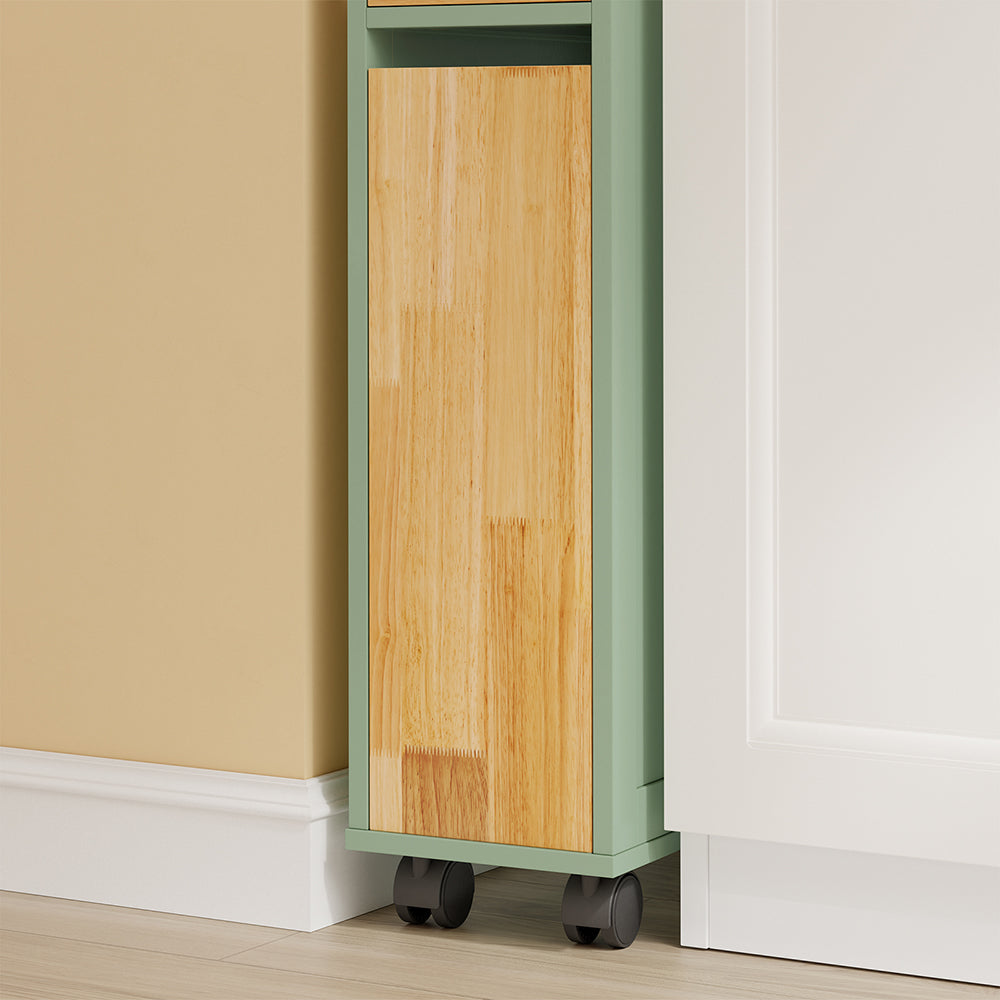 SoBuy NSR14-GR, Slim Roll Cart with Drawers for Toilet & Bathroom, Green, 50x20x79cm - view 12