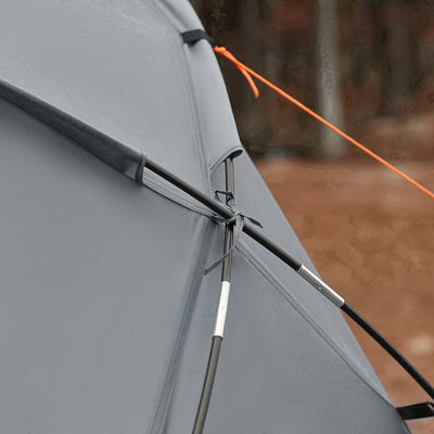 SoBuy OGS60-L-HG, 2 Person Camping Bed Foldable Camping Tent with Bed, Mattress, Sleeping Bag and Carrying Bag, Grey