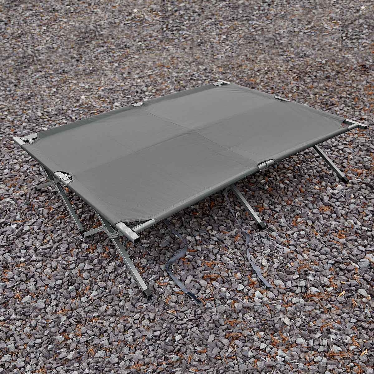 SoBuy OGS60-L-HG, 2 Person Camping Bed Foldable Camping Tent with Bed, Mattress, Sleeping Bag and Carrying Bag, Grey