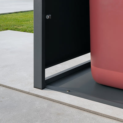 SoBuy OGS63-DG, 240L Wheelie Bin Storage Shed with Gas Struts, Dark Gray, 69x80x116cm - view 10