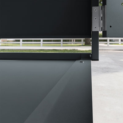 SoBuy OGS64-DG, Double Wheelie Bin Storage for 2 x 240L Bins, Lockable, Dark Gray, 134x80x116cm - view 11
