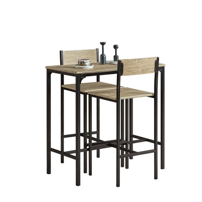 SoBuy OGT03-N, Bar Set-1 Bar Table and 2 Stools Home Kitchen Restaurant Bar Set Furniture Dining Set, Wood