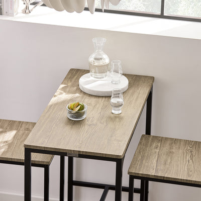 SoBuy OGT03-N, Bar Set-1 Bar Table and 2 Stools Home Kitchen Restaurant Bar Set Furniture Dining Set, Wood