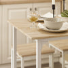 SoBuy OGT11-WN, Bar Set-1 Bar Table and 4 Stools, 5 Pieces Home Kitchen Breakfast Bar Set Furniture Dining Set
