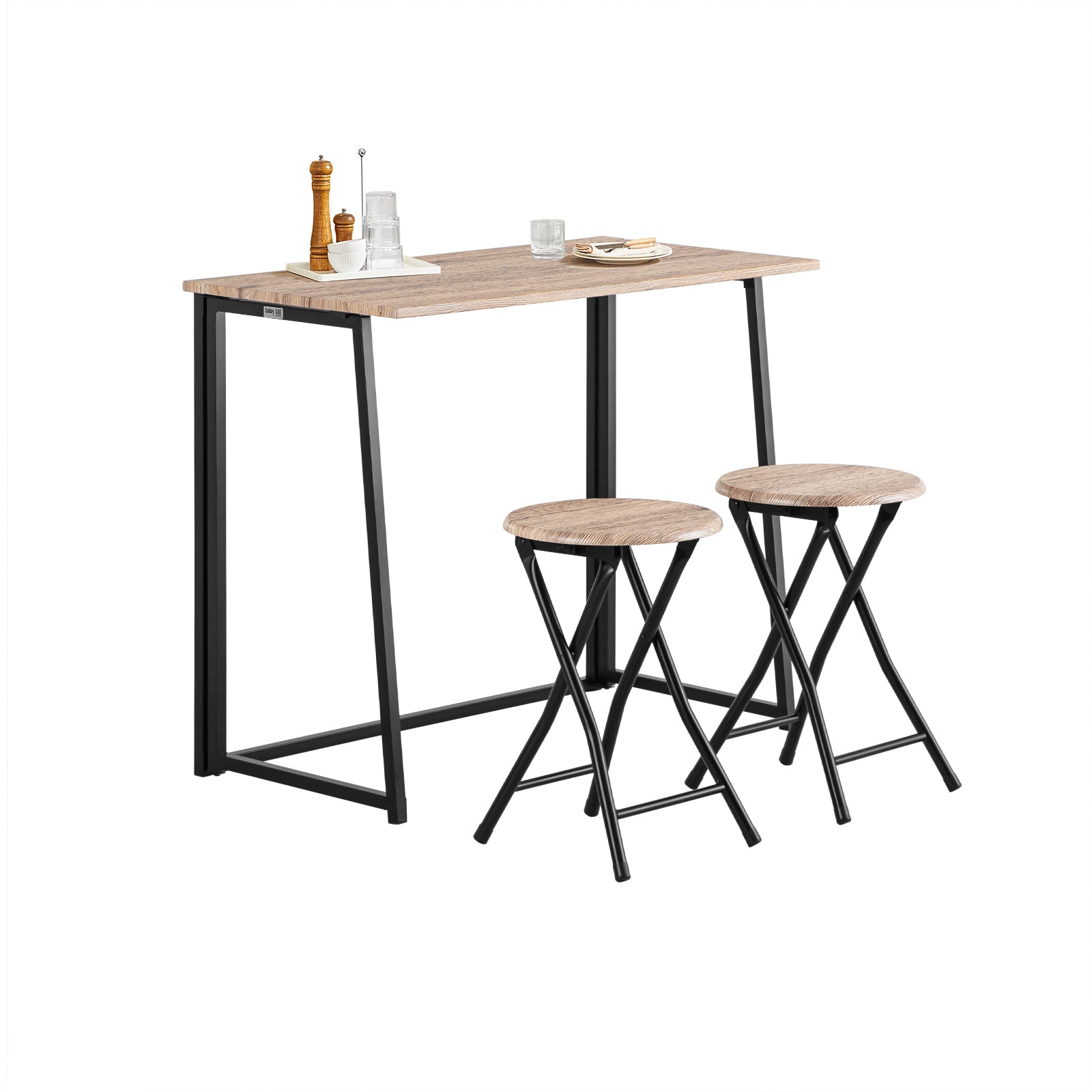 SoBuy OGT18 N Folding Bar Table and 2 Folding Stools Home