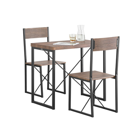 SoBuy OGT19-N, Dining Set - Dining Table & 2 Chairs, 3 Piece Dining Room Furniture