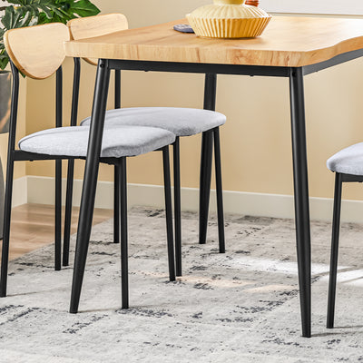 SoBuy OGT52-N, 5-Piece Dining Table Set with Comfortable Chairs, Dining Table and Chairs Set 4, Compact Kitchen Table for Small Spaces, Ideal for Dining Room, Kitchen, Living Room & Breakfast Bar