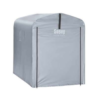 Pre-sale SoBuy SDA11-SIL, Outdoor Waterproof Bike Storage Cover Robust replacement tarp for SoBuy KLS11, Silver, 120x176x163cm