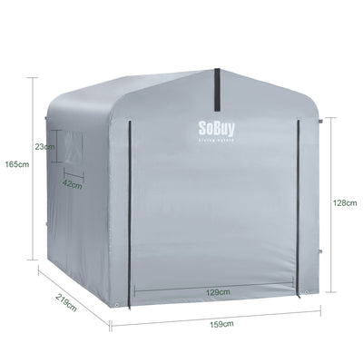 Pre-sale SoBuy SDA12-SIL, Outdoor Waterproof Bike Storage Cover, Robust replacement tarp for SoBuy KLS11-L, Silver, 159x219x165cm