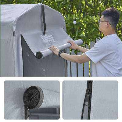 Pre-sale SoBuy SDA12-SIL, Outdoor Waterproof Bike Storage Cover, Robust replacement tarp for SoBuy KLS11-L, Silver, 159x219x165cm