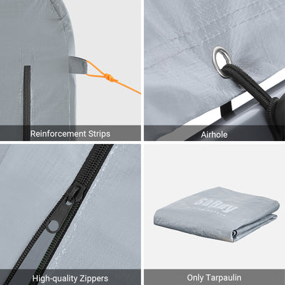 Pre-sale SoBuy SDA12-SIL, Outdoor Waterproof Bike Storage Cover, Robust replacement tarp for SoBuy KLS11-L, Silver, 159x219x165cm