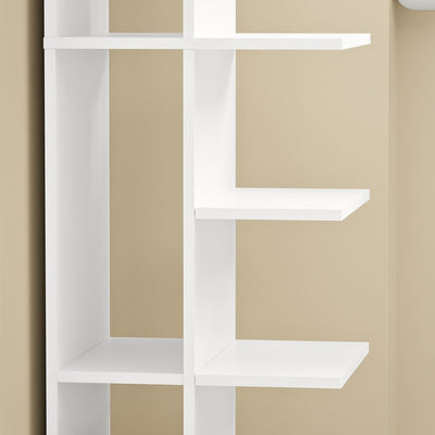 SoBuy STR14-H-W, Tall Narrow Bookcase with 10 Shelves, Slim Storage Rack for Small Spaces, White, 30x32.5x146.8cm - view 6