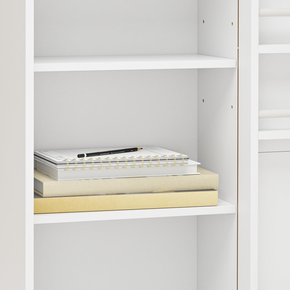 SoBuy STR16-W, Wall Mounted Cabinet with Door & 4 Adjustable Shelves, Pegboard Storage Unit, White, 70x25.1x70.2cm - view 8