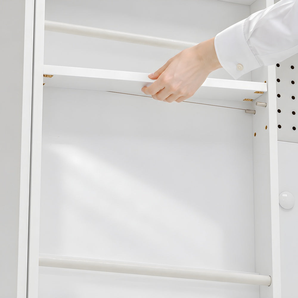 SoBuy STR16-W, Wall Mounted Cabinet with Door & 4 Adjustable Shelves, Pegboard Storage Unit, White, 70x25.1x70.2cm - view 10