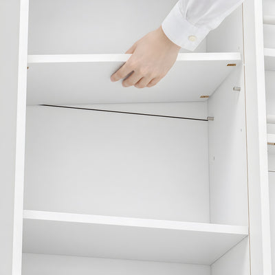 SoBuy STR16-W, Wall Mounted Cabinet with Door & 4 Adjustable Shelves, Pegboard Storage Unit, White, 70x25.1x70.2cm - view 11