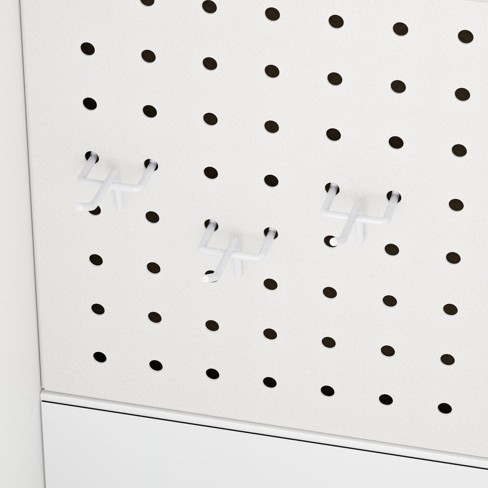 SoBuy STR16-W, Wall Mounted Cabinet with Door & 4 Adjustable Shelves, Pegboard Storage Unit, White, 70x25.1x70.2cm - view 12