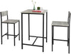 SoBuy OGT27-HG, Bar Set--1 Bar Table and 2 Stools, 3 Pieces Home Kitchen Furniture Dining Set
