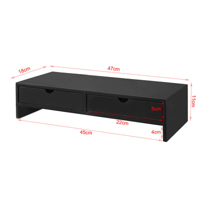 SoBuy BBF02-SCH, Monitor Stand Computer Screen Monitor Riser Desk Organizer, Black