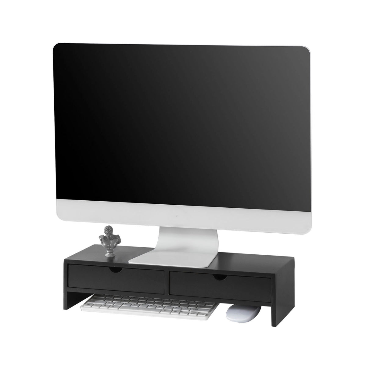 SoBuy BBF02-SCH, Monitor Stand Computer Screen Monitor Riser Desk Organizer, Black