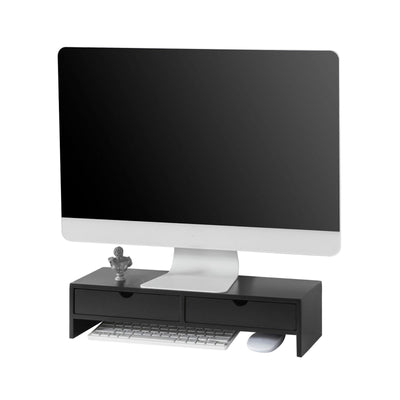 SoBuy BBF02-SCH, Monitor Stand Computer Screen Monitor Riser Desk Organizer, Black
