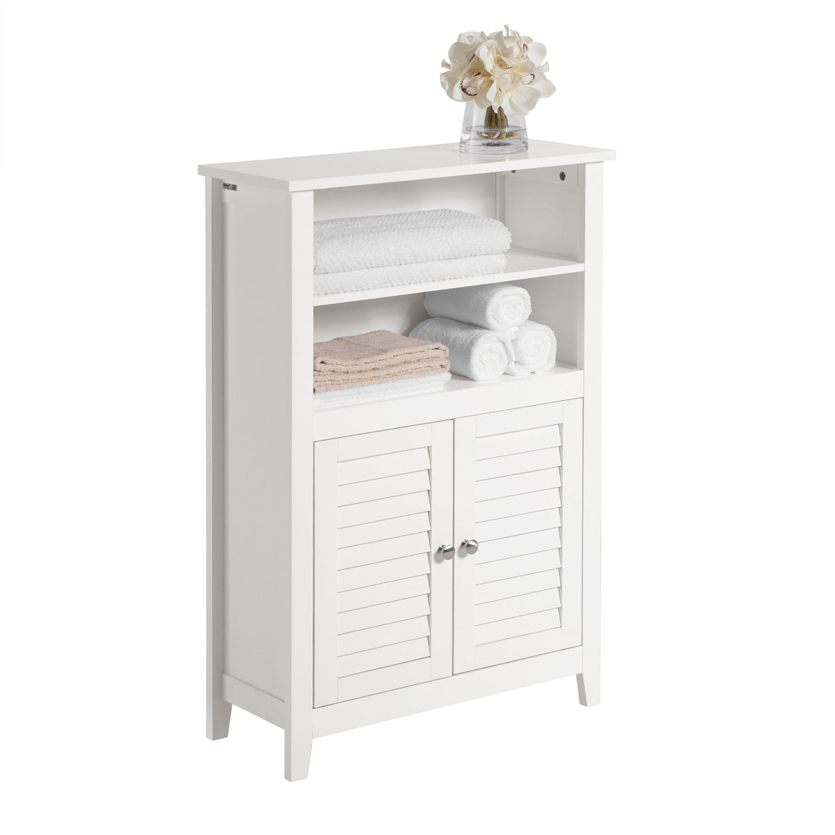 SoBuy BZR13-W, Bathroom Cabinet Bathroom Shelf Bathroom Storage Cabinet Unit, White