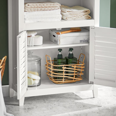 SoBuy BZR13-W, Bathroom Cabinet Bathroom Shelf Bathroom Storage Cabinet Unit, White