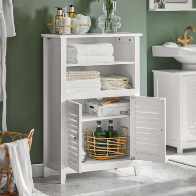 SoBuy BZR13-W, Bathroom Cabinet Bathroom Shelf Bathroom Storage Cabinet Unit, White