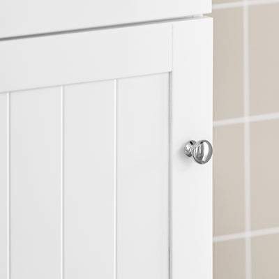 SoBuy BZR17-W, Bathroom Storage Cabinet Unit with 3 Shelves 1 Drawer 1 Cabinet, White