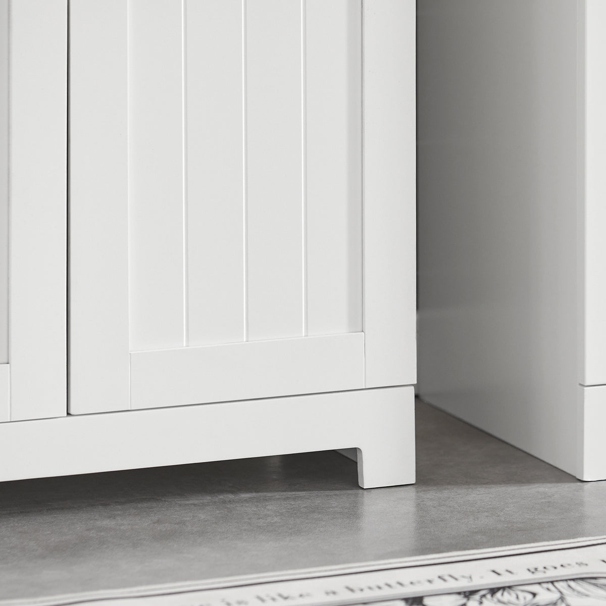 SoBuy BZR18-W, White Under Sink Bathroom Storage Cabinet with Doors, White