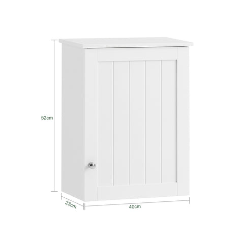 SoBuy BZR19-W, White Wall Mounted Single Door Bathroom Cabinet
