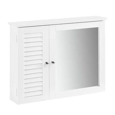 SoBuy BZR55-W, Bathroom Wall Mirror Cabinet, Mirrored Storage Cabinet Unit, White