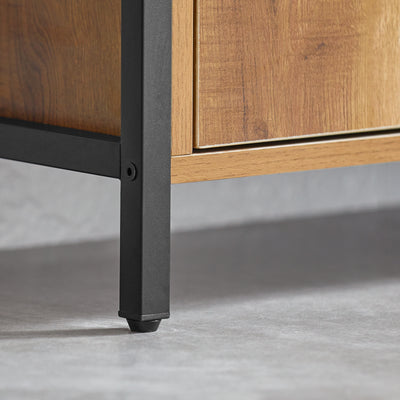 SoBuy BZR65-PF, Slim Bathroom Storage Cabinet Unit Freestanding Narrow Bathroom Cupboard with Removable Laundry Basket Modern Small Floor Storage Ideal for Toilet or Utility Room 60x30x90cm