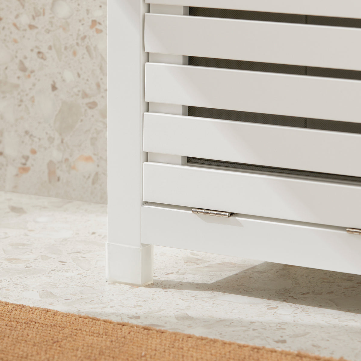 SoBuy BZR67-W, Bathroom Laundry Basket Laundry Cabinet Storage Cabinet, White