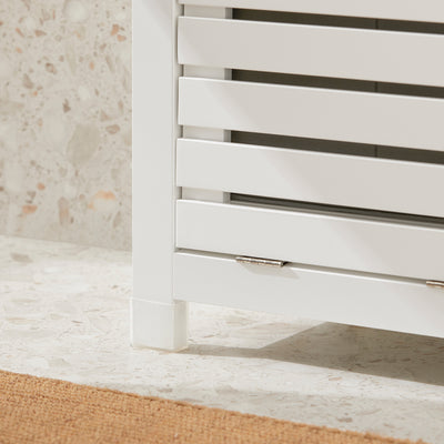 SoBuy BZR67-W, Bathroom Laundry Basket Laundry Cabinet Storage Cabinet, White