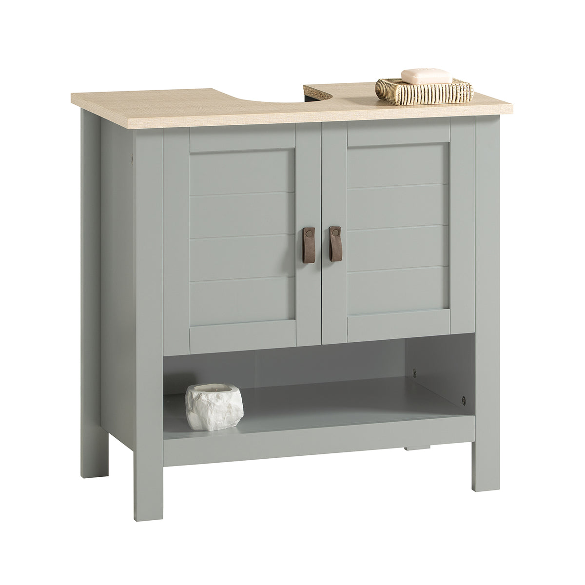 SoBuy BZR69-HG, Under Sink Cabinet Bathroom Vanity Unit Bathroom Storage Cabinet, Grey
