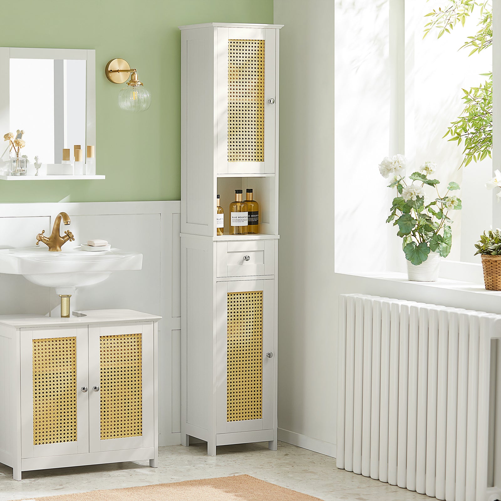 SoBuy BZR70W, Bathroom Tall Storage with 2 Doors and SoBuyUK
