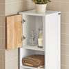 SoBuy BZR74-W, Bathroom Tall Cabinet Cupboard Storage Cabinet with Laundry Basket