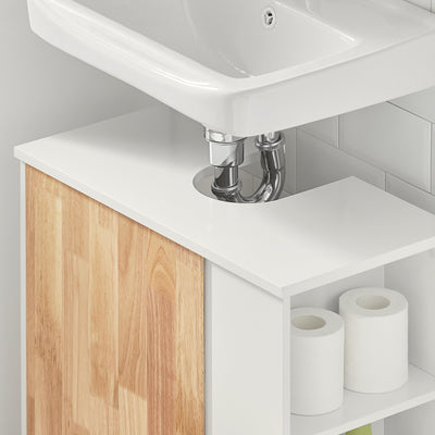 SoBuy BZR75-W, Under Sink Cabinet Bathroom Vanity Unit Bathroom Storage Cabinet, White-clearance