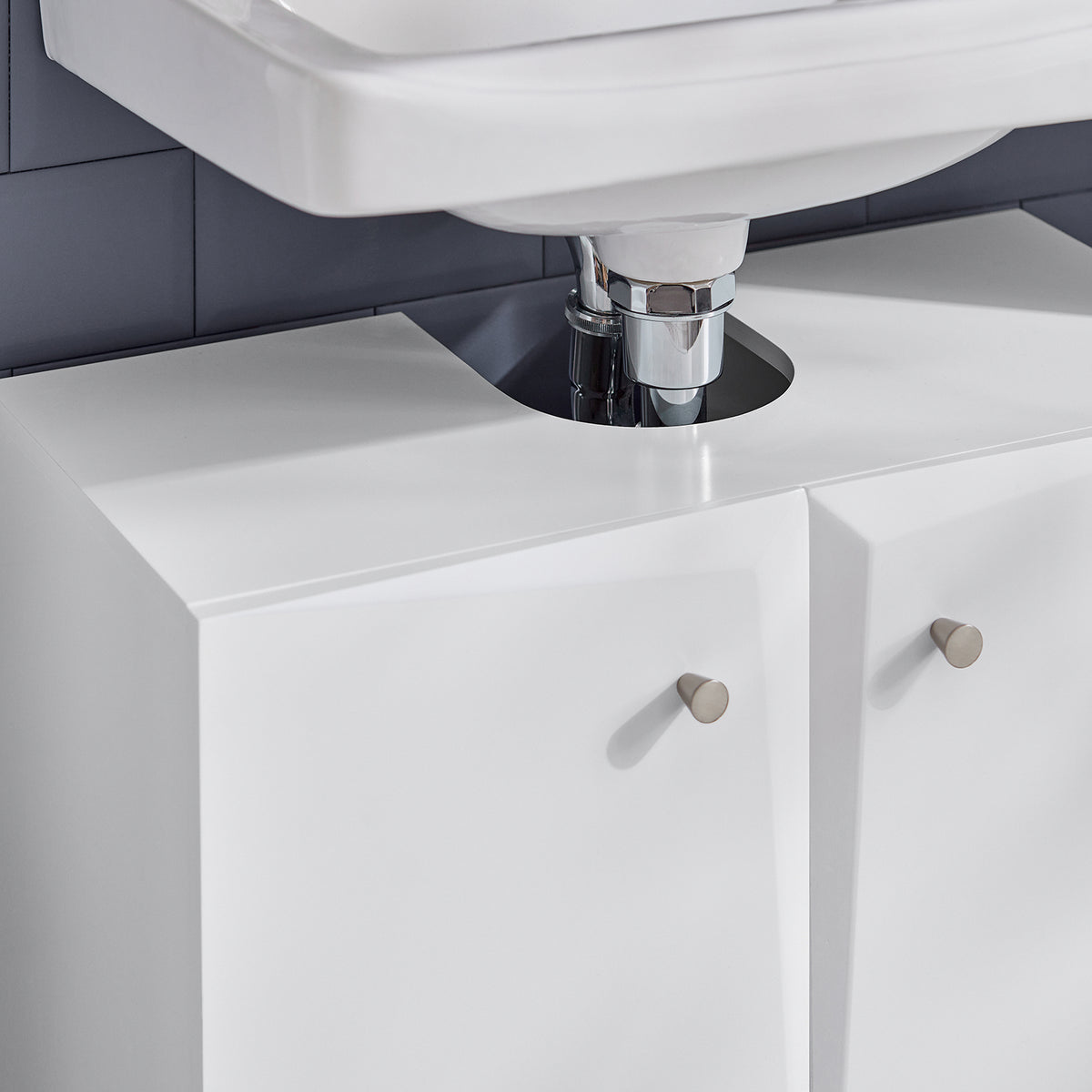 SoBuy BZR92-W, Under Sink Cabinet Bathroom Vanity Unit Bathroom Storage Cabinet, White