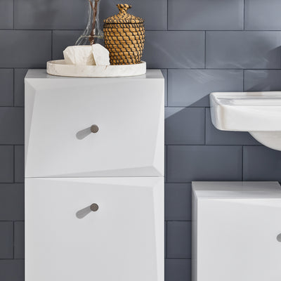 SoBuy BZR93-W, Laundry Cabinet Laundry Chest Bathroom Storage Cabinet, White