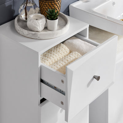 SoBuy BZR93-W, Laundry Cabinet Laundry Chest Bathroom Storage Cabinet, White