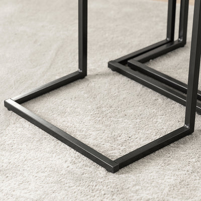 SoBuy FBT102-F, Nesting Tables Set of 3 Coffee Tables Living Room Stacking Side Tables, Brown