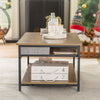 SoBuy FBT107-PF, Living Room Table Sofa Table TV Stand Table with 2 Fabric Drawers