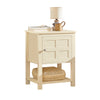 SoBuy FBT113-MI, Lamp Table Bedside Table Night Stand with 1 Door and 1 Shelf