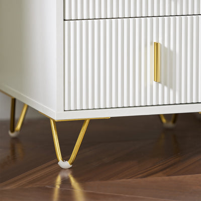 SoBuy FBT115-W, Bedside Table Bedside Cabinet Nightstand with 2 Drawers, Side Table for Bedroom Living Room White W40 x D40 x H47cm
