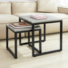 SoBuy FBT42-HG, Nesting Tables, Set of 2 Coffee Table Side Table End Table