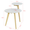 SoBuy FBT53-WN, 2 Tiers Round Wooden Side Table, Tea Coffee Table, End Table